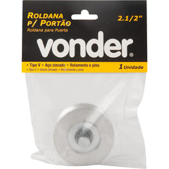 Roldana p/ Portão 2.1/2" Tipo V Aço Zincado R.Pino Vonder