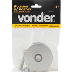 Roldana para Portão 3" Tipo U Aço Zincado R.Bucha Vonder