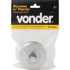 Roldana para Portão 3" Tipo U Aço Zincado R.Pino Vonder