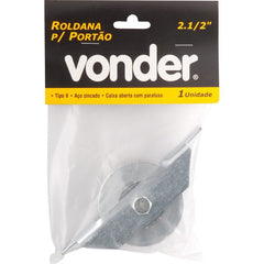 Roldana Portão 2.1/2 Tipo V Em Zincado Caixa Abert Vonder