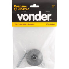 Roldana para portão 2" tipo V em aço polido Vonder