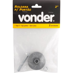 Roldana para portão 2" tipo V em aço polido Vonder