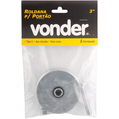 Roldana para portão 3" tipo V em aço zincado Vonder