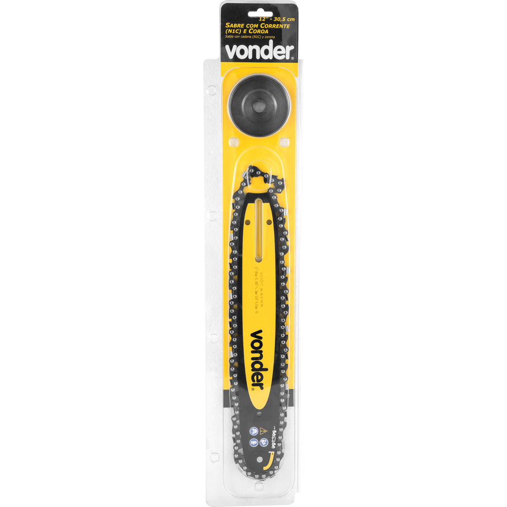 Sabre de 12'' 30,5 cm com Corrente (N1C) e Coroa Vonder