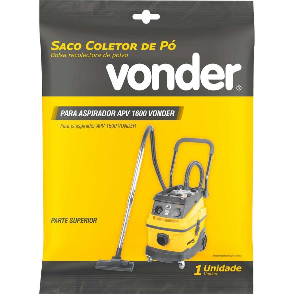 Saco De Pano Pó Superior Para Aspirador APV1600 Vonder - Guimepa