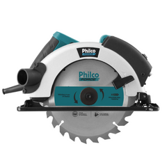 Serra Circular 185mm Philco Force PSC01 1500W 127V 5500RPM com Guia de Corte Laser
