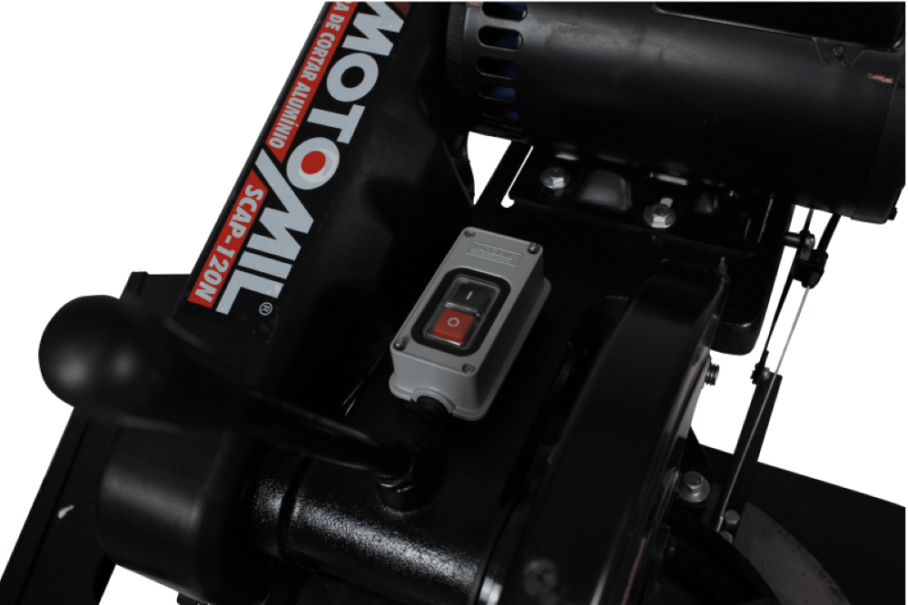 Serra de Cortar Aluminio Profissional Motor 1,5HP com Chave de Segurança SCAP-120MN Motomil