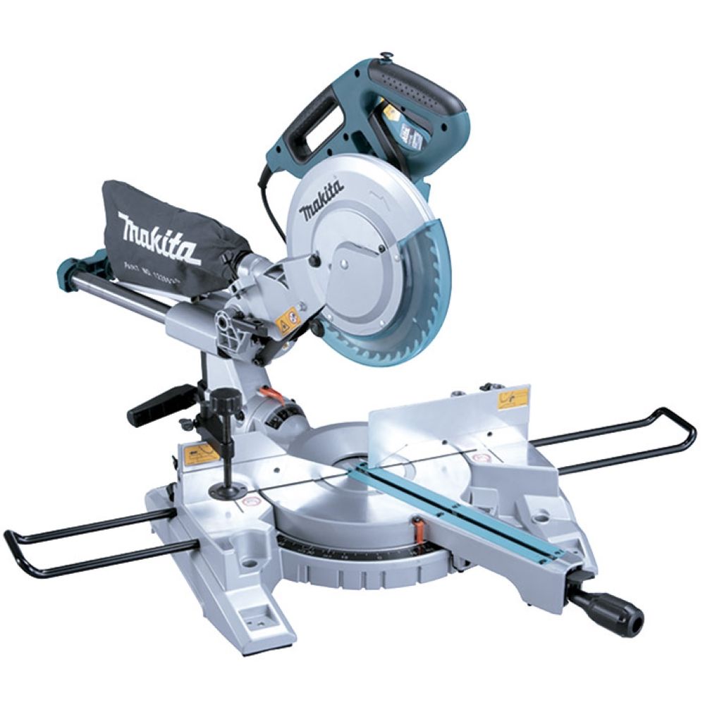 Serra de Esquadria 260Mm 1430W Esquadro Trava Coletor de Pó Suporte Morsa LS1018L 220V Makita