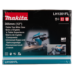 Serra de Esquadria de Bancada 305Mm 1650W Com Disco TCT Coletor de Pó Protetor LH1201FL 220V Makita