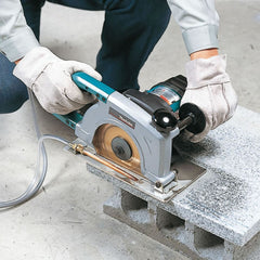 Serra Marmore 180Mm 1400W Com Rebolo Diamantado Mangueira Chaves Punhos 4107R 110V Makita