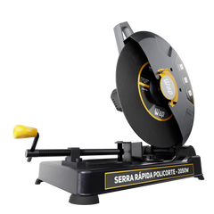 Serra Rápida Policorte de Bancada Profissional 2050W Disco 355mm 14" para cortar Ferro Metal e Aço WAP WF SP01 127V