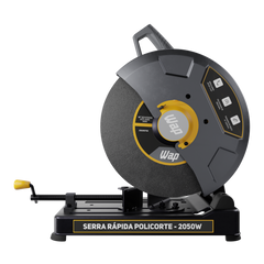 Serra Rápida Policorte de Bancada Profissional 2050W Disco 355mm 14" para cortar Ferro Metal e Aço WAP WF SP01 220V