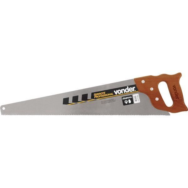 Serrote 18" 9d profissional cabo madeira - Vonder