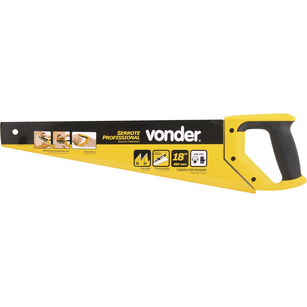 Serrote 18  Profissional Dupla Afiação Cabo Plástico Se18 -
