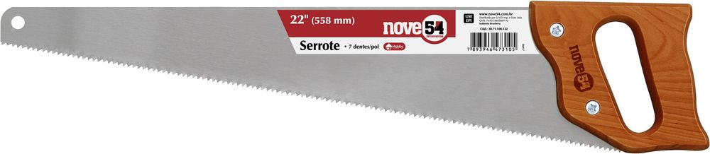 Serrote 22" 7d cabo madeira hobby - Nove54