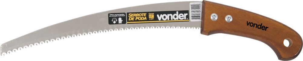 Serrote de poda curvo 12" 6d cabo madeira - Vonder