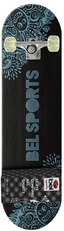 Skateboard semi-profissional rodas PU - Bel Sports