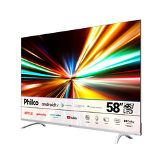 Smart Tv 58'' Philco 4K UHD LED VA PTV58GAGSKSBL Dolby Audio Sistema Android TV Chromecast Integrado