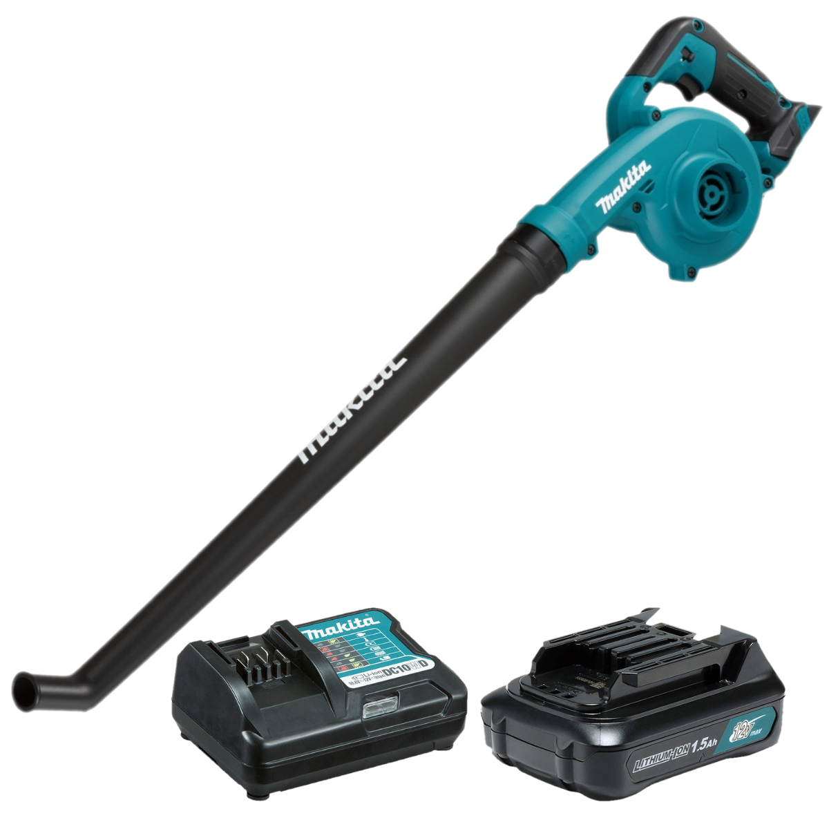 Soprador de Ar Força 1.6N Velocidade do Ar 56 m/s Sem Fio 12V Com Bateria Carregador UB101DZC Makita