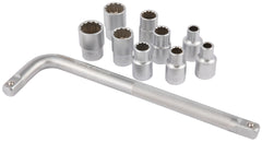 Soquete Estriado Encaixe 1/2" Jg 08A20mm 10Pc Vonder