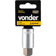 Soquete Allen 1/2'' 17mm CRV Curto Vonder