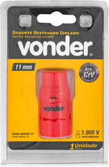 Soquete Isolado Sextavado Encaixe 1/2'' 11mm IEC60900 Vonder