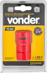 Soquete Isolado Sextavado Encaixe 1/2'' 16mm IEC60900 Vonder