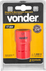Soquete Isolado Sextavado Encaixe 1/2'' 17mm IEC60900 Vonder