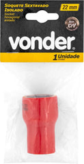 Soquete Isolado Sextavado Encaixe 1/2'' 22mm IEC60900 Vonder