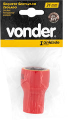 Soquete Isolado Sextavado Encaixe 1/2'' 24mm IEC60900 Vonder