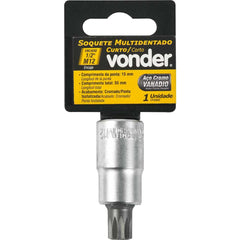 Soquete Multidentado Encaixe 1/2'' 12mm Curto CRV Vonder