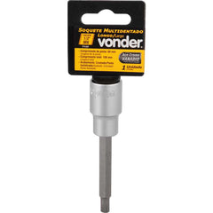 Soquete Multidentado Encaixe 1/2'' 6mm Longo CRV Vonder
