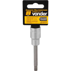 Soquete Multidentado Encaixe 1/2'' 8mm Longo CRV Vonder