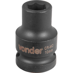 Soquete Sextavado de Impacto enc 1/2" 10mm Aço Cromo Vonder