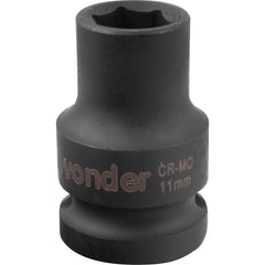 Soquete Sextavado Impacto Encaixe 1/2" 11mm Aço Cromo Vonder