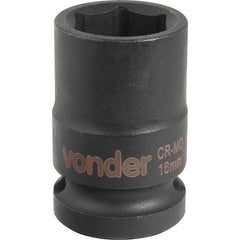 Soquete Sextavado de Impacto enc 1/2" 16mm Aço Cromo Vonder