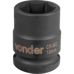 Soquete Sextavado de Impacto enc 1/2" 19mm Aço Cromo Vonder