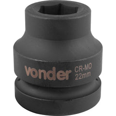 Soquete Sextavado Impacto Encaixe 1" 22mm Aço Cromo Vonder