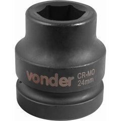 Soquete Sextavado Impacto Encaixe 1" 24mm Aço Cromo Vonder