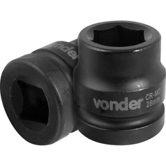 Soquete Sextavado Impacto Encaixe 1" 28mm Aço Cromo Vonder