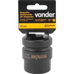 Soquete Sextavado Impacto Encaixe 1" 29mm Aço Cromo Vonder