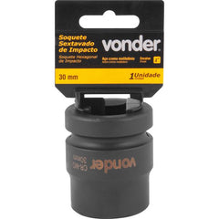 Soquete Sextavado de Impacto Encaix 1" 30mm Aço Cromo Vonder