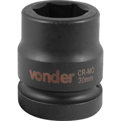 Soquete Sextavado de Impacto Encaix 1" 30mm Aço Cromo Vonder