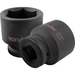 Soquete Sextavado Impacto Encaixe 1" 50mm Aço Cromo Vonder