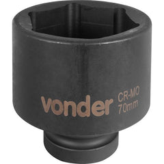 Soquete Sextavado de Impacto enc 1" 70mm Aço Cromo Vonder