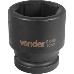 Soquete Sextavado Impacto Encaixe 3/4" 36mm Aço Cromo Vonder