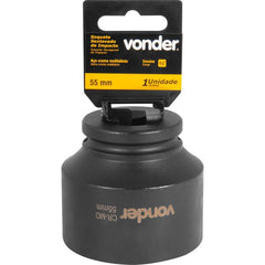 Soquete Sextavado de Impacto enc 3/4" 55mm Aço Cromo Vonder