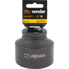 Soquete Sextavado Impacto Encaixe 3/4" 60mm Aço Cromo Vonder