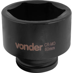 Soquete Sextavado Impacto Encaixe 3/4" 60mm Aço Cromo Vonder