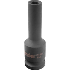 Soquete Sextavado Impacto Longo 1/2" 08mm Aço Cromo Vonder
